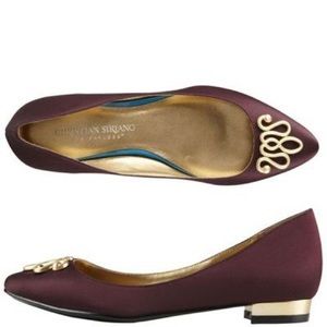 Christian Siriano purple flats